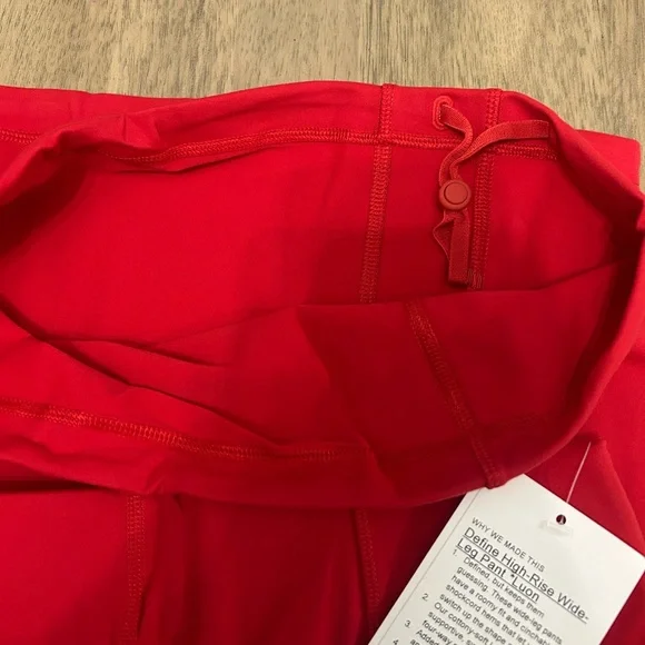 lululemon athletica Define High Rise Red Wide-Leg Pants - Picture 6 of 6
